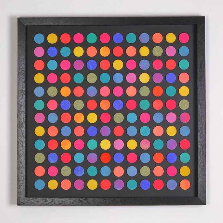 Dot Composition  Polka dot art, Abstract canvas art, Dots art