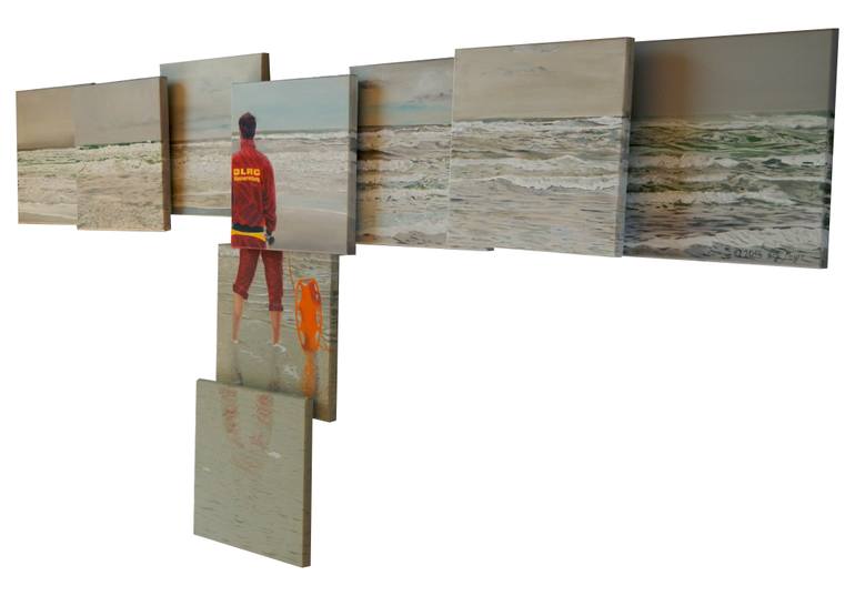 Original Cubism Beach Painting by Hans-Gerhard Meyer