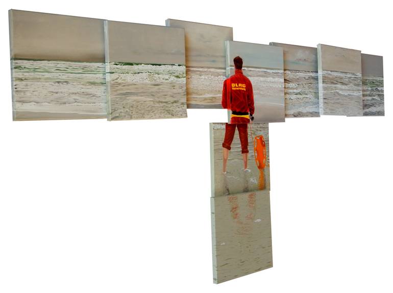 Original Cubism Beach Painting by Hans-Gerhard Meyer