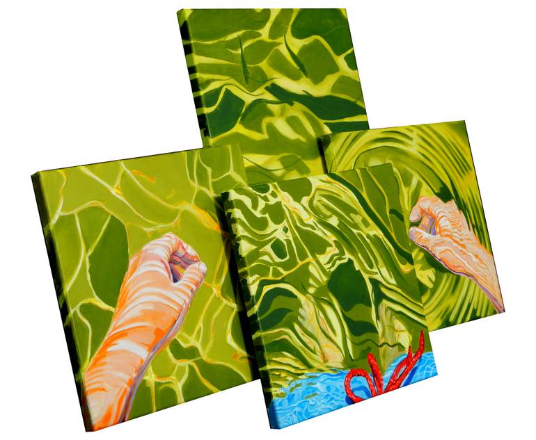 Original Cubism People Painting by Hans-Gerhard Meyer