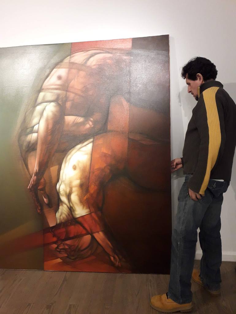 Original semi-figurative Body Painting by Jorge Posada