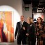 Visit of Prince Albert of theNew York Salon as part of Artistes + Science, a UNESCO exhibit from the Comité National Monégasque 
