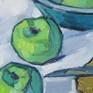 "Still Life with Green Apples", oil on canvas, 50x60 cm, 2017