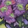"Purple Chrysanthemums", oil on stretched canvas, 50x40 cm, 2017