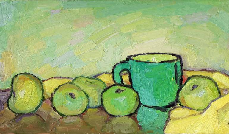 Green Still Life Painting by Ivan Kolisnyk | Saatchi Art