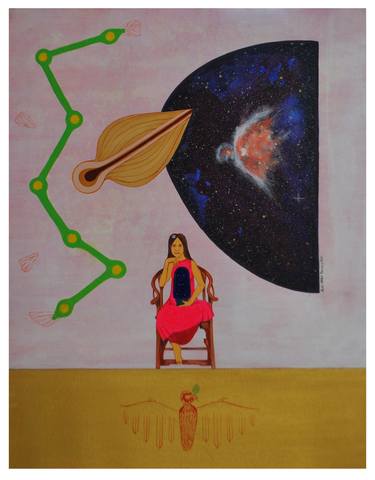 Print of Figurative Outer Space Paintings by Aadhi Vishal