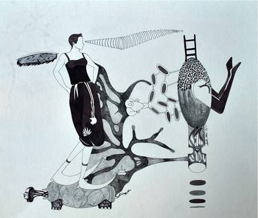 Original Abstract Drawing by Aadhi Vishal