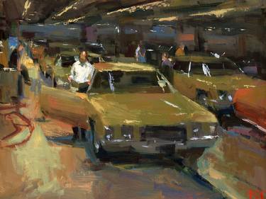 Original Car Painting by Darren Thompson