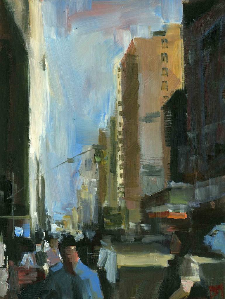 Skyscrapers Painting by Darren Thompson | Saatchi Art