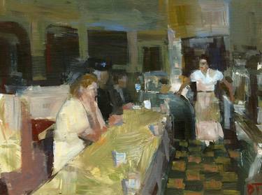 Print of Figurative Interiors Paintings by Darren Thompson