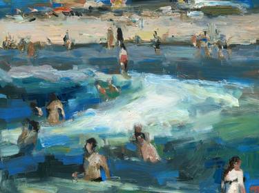 Print of Figurative Beach Paintings by Darren Thompson