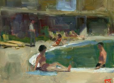 Print of Figurative Water Paintings by Darren Thompson