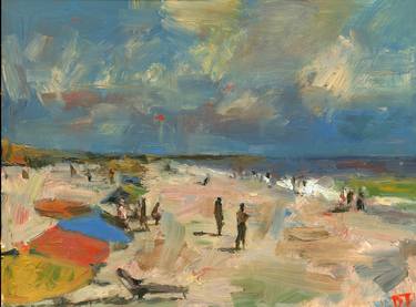 Print of Impressionism Beach Paintings by Darren Thompson