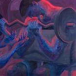 Bicep Curls (oil sketch) by Caitlin Albritton