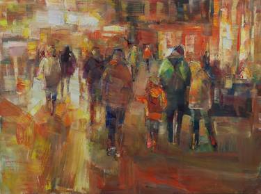 Original Impressionism People Paintings by Marta Lipowska