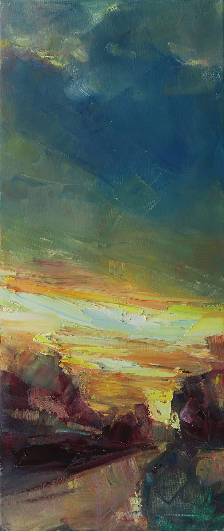 Original Landscape Painting by Marta Lipowska | Impressionism Art on Canvas | The way VII