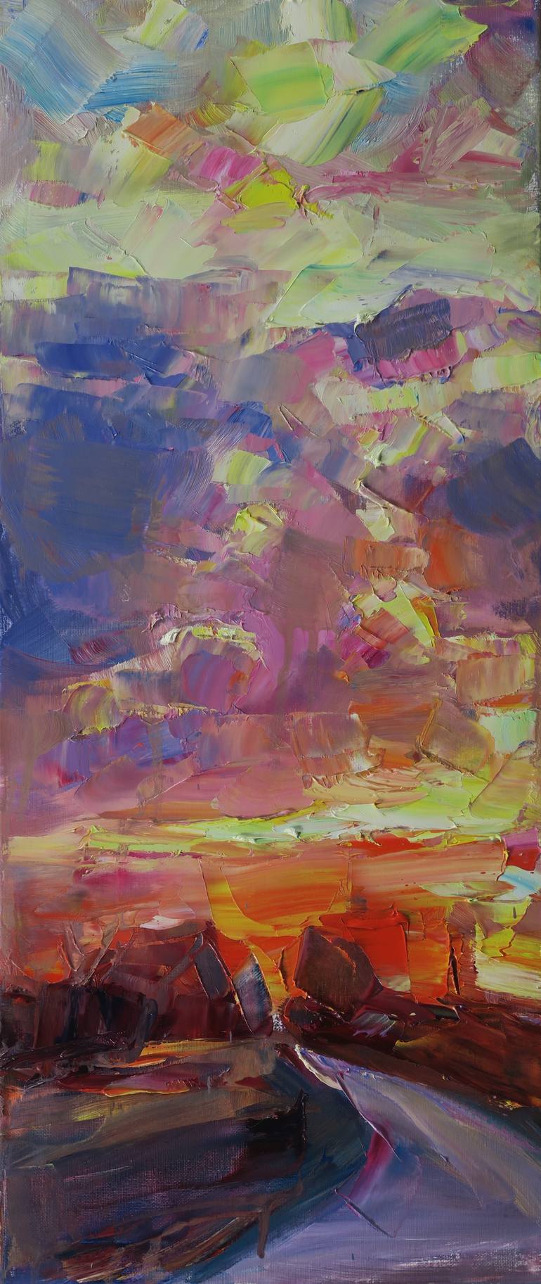 Original Landscape Painting by Marta Lipowska | Impressionism Art on Canvas | The way VIII