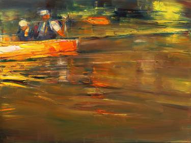 Print of Boat Paintings by Marta Lipowska