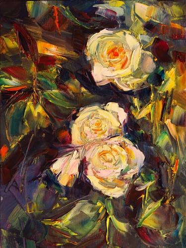 Print of Impressionism Floral Paintings by Marta Lipowska
