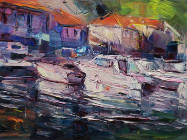 Print of Boat Paintings by Marta Lipowska