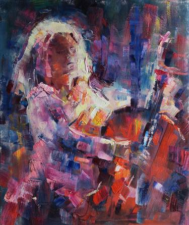 Print of Impressionism Music Paintings by Marta Lipowska