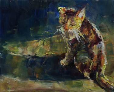 Print of Cats Paintings by Marta Lipowska