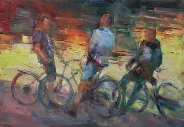Print of Bicycle Paintings by Marta Lipowska