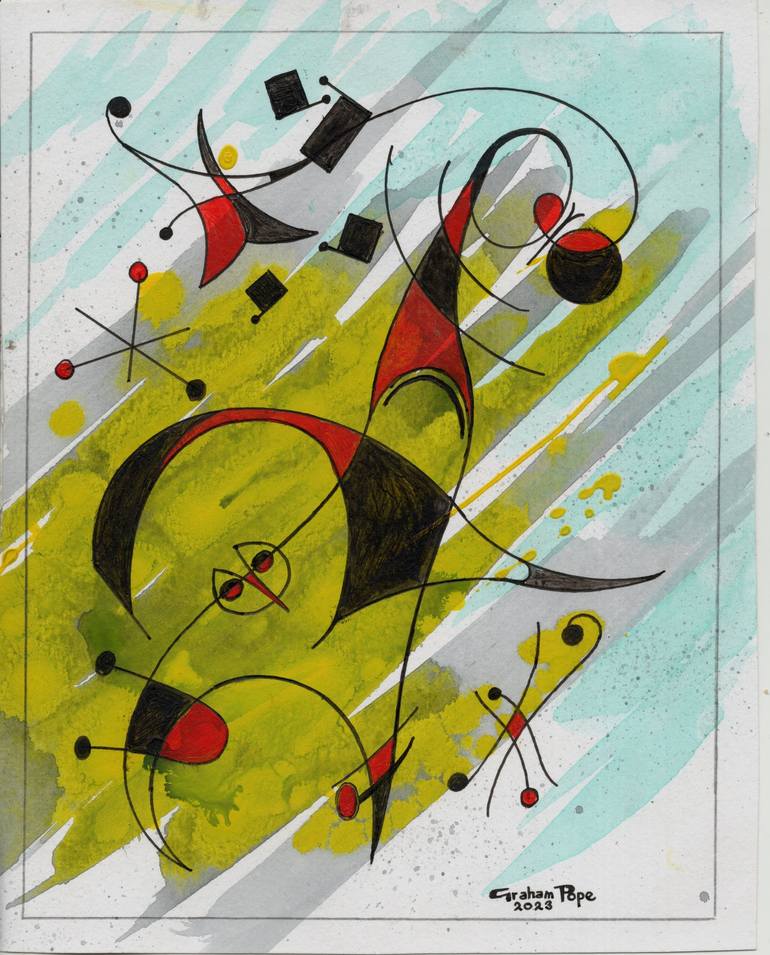 Original Constructivism Abstract Painting by Graham Pope