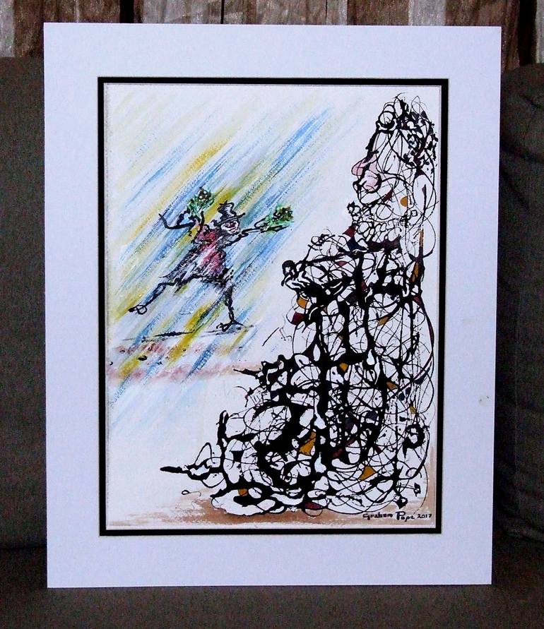Original Abstract Humor Painting by Graham Pope
