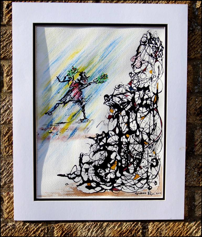 Original Abstract Humor Painting by Graham Pope