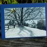 On blue mount, overall size 11.5" x 8.25" to fit standard A4 frame.