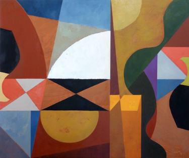 Original Abstract Architecture Paintings by Mauricio Piza