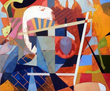 Original Abstract Architecture Paintings by Mauricio Piza