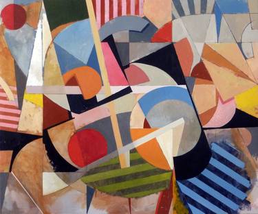 Original Abstract Geometric Paintings by Mauricio Piza