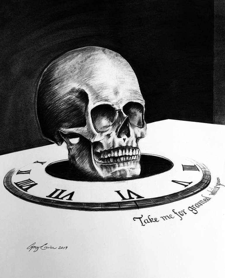 Print of Time Drawing by Greg Cruise