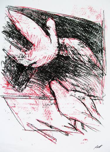 Print of Expressionism Love Printmaking by Andrew Howell