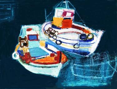 Original Boat Drawings by Mary Ruggeri