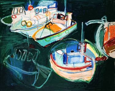 Original Boat Drawings by Mary Ruggeri