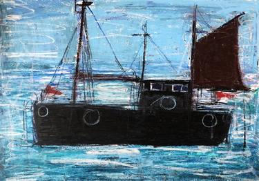 Original Boat Drawings by Mary Ruggeri