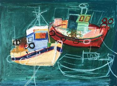 Original Boat Drawings by Mary Ruggeri