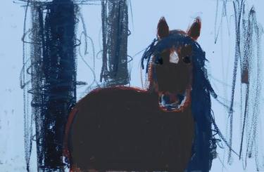 Original Figurative Horse Drawings by Mary Ruggeri