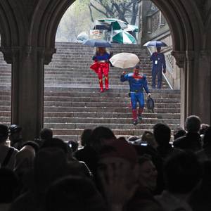 'Superheroes running from the Rain' Edition of 10