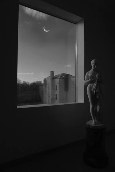 "Blue Night with moon", BW, Limited Edition 3 of 10 Printed on Archval materials. Other sizes available upon request, prizes may vary based upon size. thumb