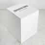 White pedestal / Wood box