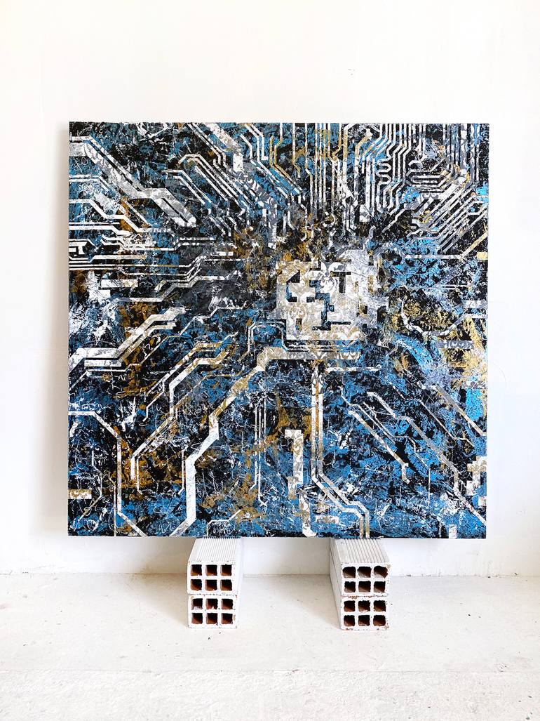 Original Abstract Expressionism Abstract Painting by Ana Dévora