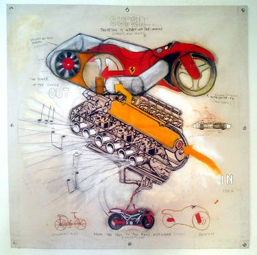 Original Automobile Painting by emilio leofreddi
