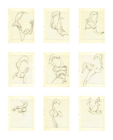 Print of Figurative Erotic Drawings by Erqi Luo