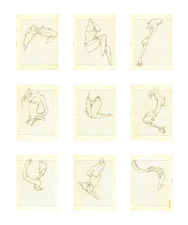 Print of Figurative Body Drawings by Erqi Luo