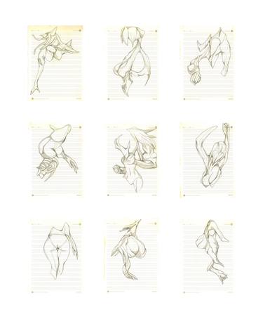 Print of Figurative People Drawings by Erqi Luo