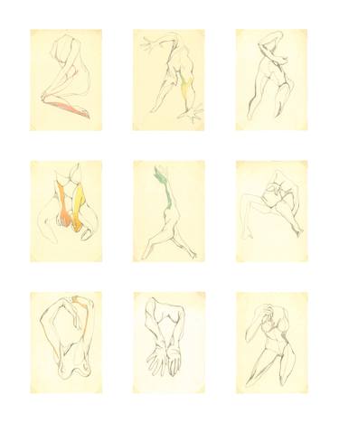 Print of Figurative Body Drawings by Erqi Luo